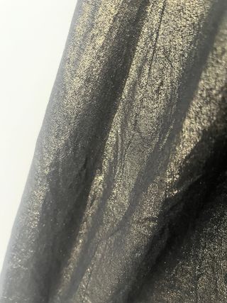 Vestido halter fiesta negro y dorado