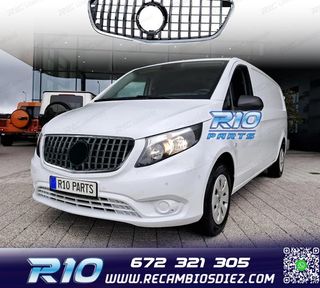 PARRILLA MERCEDES CLASE V W447 14-19 LOOK AMG NEGRO CROMO