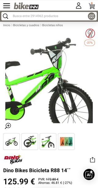 Bicicleta infantil Dino Bikes 14