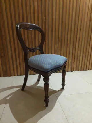 Sillas victorianas madera y tela