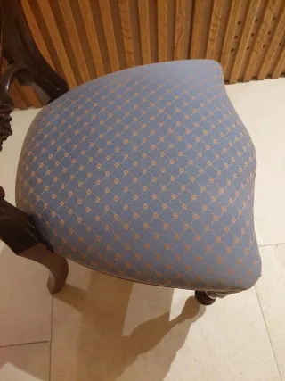 Sillas victorianas madera y tela