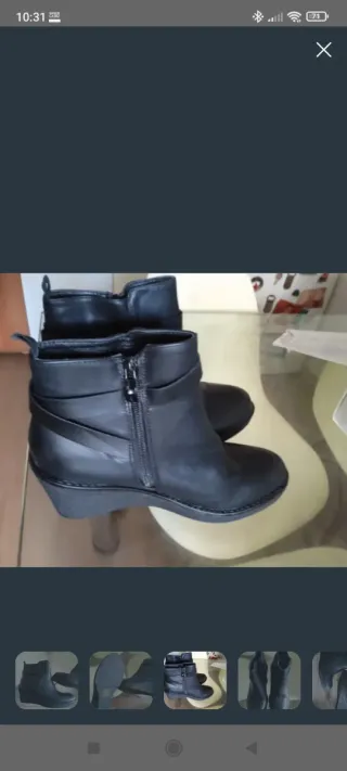 Botas de cuña negras