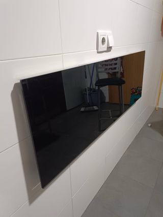 Mesa Cocina Plegable Cristal y Metal