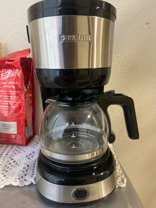 Cafetera Severin 4 tazas acero inox.