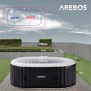 Spa Hinchable AREBOS BALI Oval LED 2400W