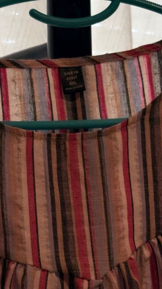 Blusa Shein Rayas Volantes Mangas