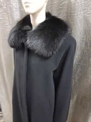Cappotto donna pura lana nera