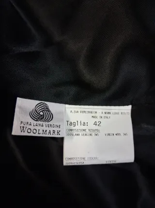 Cappotto donna pura lana nera