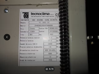 Generador de Aire Caliente Industrial