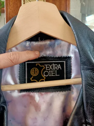 Chaqueta Biker Cuero Auténtico Negra