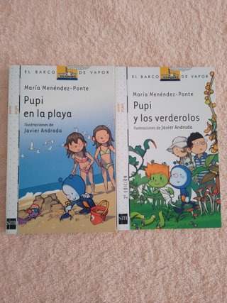 LOTE DE 9 LIBROS DE LA SERIE PUPI (blancos)