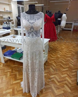 Vestido de Novia NUEVO Encaje Manga Larga