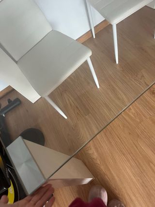 Mesa Comedor Cristal y Madera