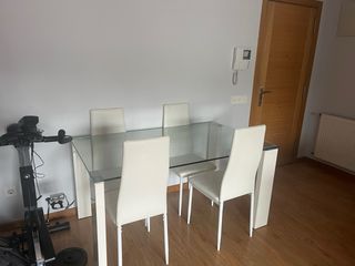 Mesa Comedor Cristal y Madera