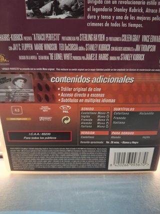 DVD Atraco Perfecto (The Killing) Kubrick
