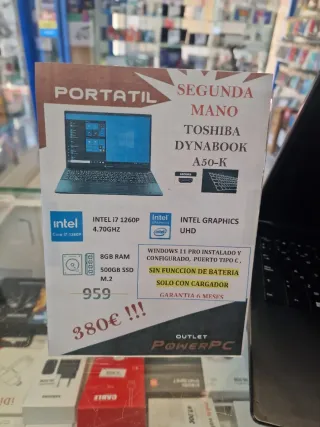 Toshiba Dynabook A50-K Intel i7 1260P