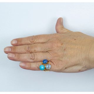 Anillo Oro 18K Turquesa