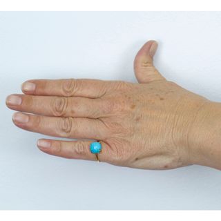 Anillo Oro 18K Turquesa