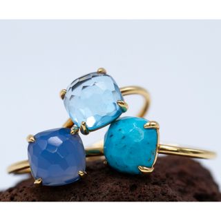 Anillo Oro 18K Turquesa