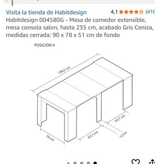 Mesa comedor extensible madera