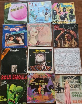 48 pz lp dischi musica anni 80' 45 giri lp vinili