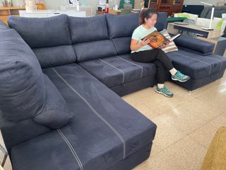 Sofá modular azul REBAJADO