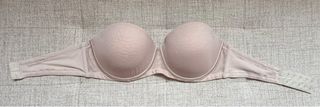 Sujetador sin tirantes beige