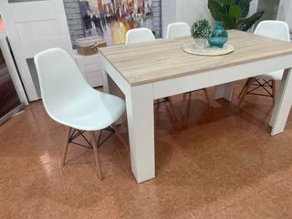 Mesa comedor 140cm + 4 sillas