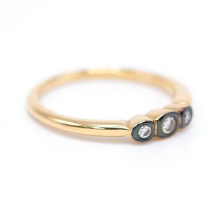 Anillo Oro 18K TRIO Diamantes