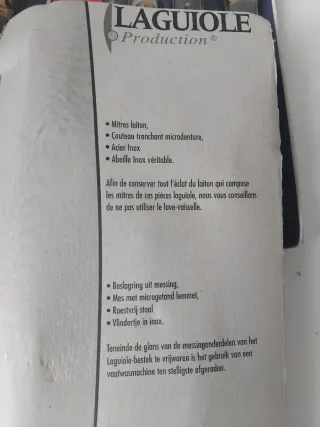 Cubertería Laguiole 6 pax