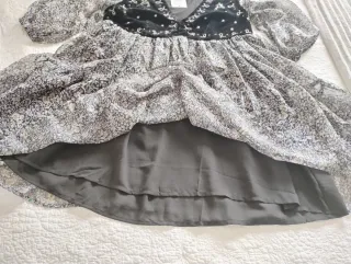 Vestido Manga Larga Negro Talla M
