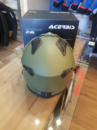 Casco Moto Acerbis Verde Mate