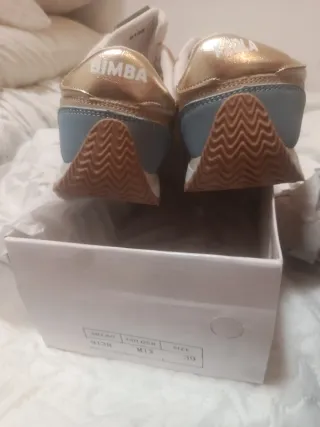Deportivas mujer beige y rosa