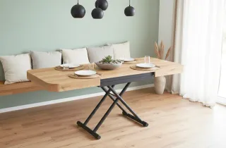 Mesa centro elevable y extensible