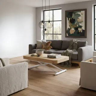 Mesa centro elevable y extensible