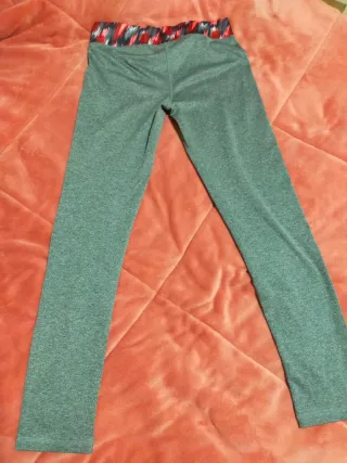 Leggings mujer gris y rojo