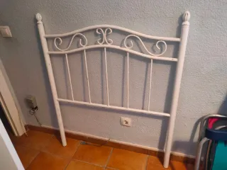 Cabecero de forja blanco para cama 90