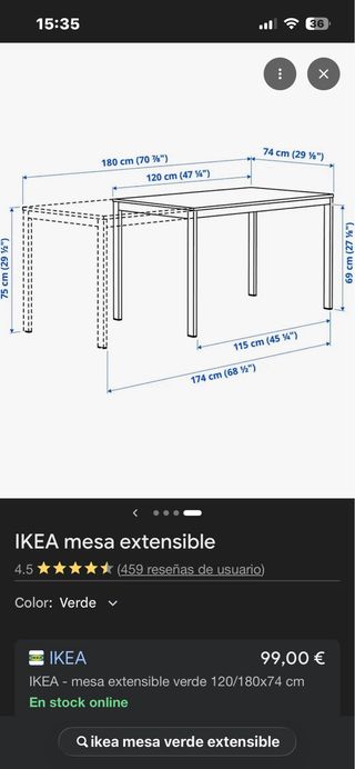 Mesa extensible y 4 Sillas Jardín/Casa
