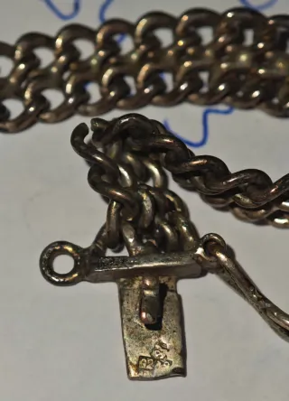 2 Pulseras Plata de Ley  Antiguas. Placas grabada