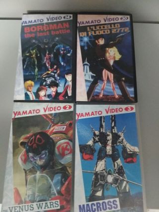 Set 4 VHS Animazione Giapponese Yamato