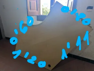 4 Mesas/patas escritorio hexagonales, 75€ cada una