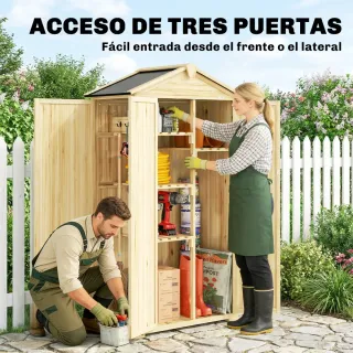 Caseta Madera Jardín 93x53x168cm