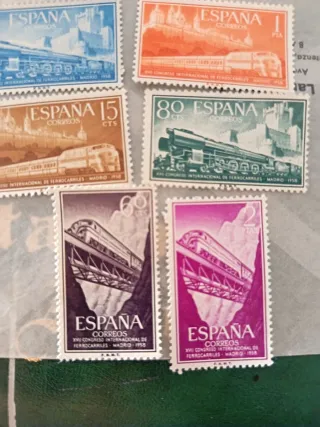 Sellos España 1958 Cong. Ferrocarriles