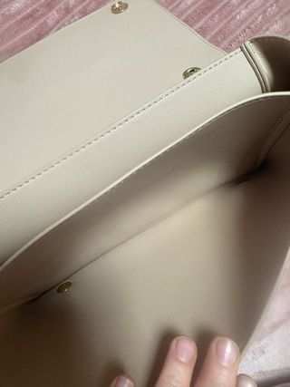 Bolso Love Moschino Beige Dorado