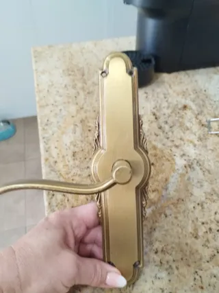 8 Manivela de puerta dorada estilo clásico