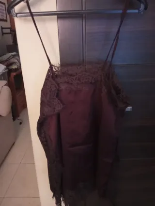 Blusa de tirantes marrón talla L