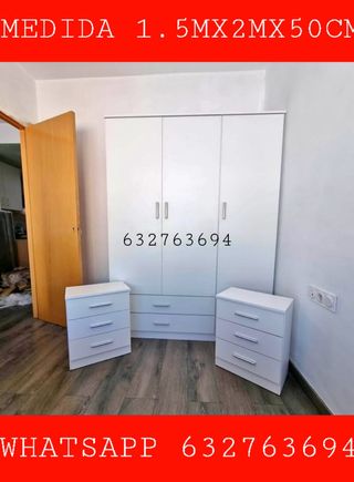Armario madera 1.5m x 2m x 50cm
