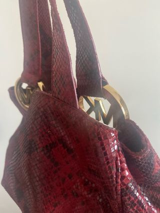 Bolso Michael Kors original Rojo Piel Serpiente