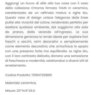 Vaso Thun Chroma Nuovo Ceramica