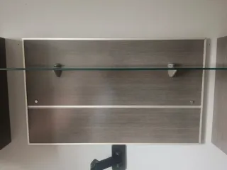 Muebles de salón madera y cristal
